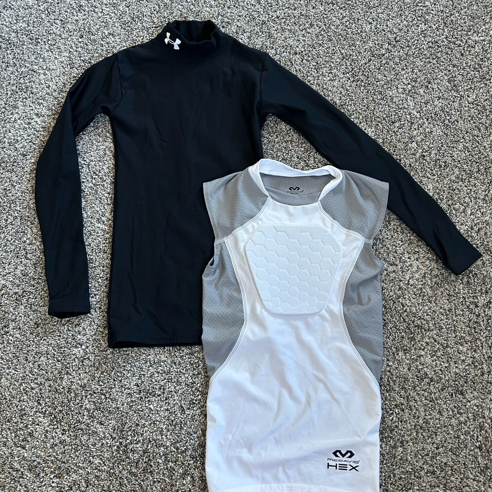Under Armour Long Sleeve Compression Top & Hex sleeveless sports chest protector